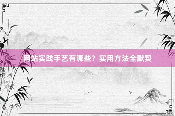 网站实践手艺有哪些？实用方法全默契